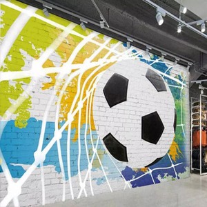 Carta da Parati Adesiva con Grafiche Street Art e Calcio, Personalizzabile, Colorata, per Camere da Letto e Sale Giochi per Adolescenti, Facile da Installare - Product Image 5