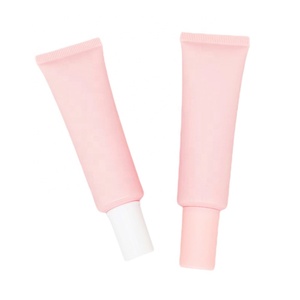 Wholesale custom 1oz 30ml oval matte pink cosmetic plastic squeeze moisturizing plastic cream tubes with box