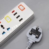 Stop Kontak Ekstensi Listrik Tipe C USB 3-Port 4-Outlet dengan Proteksi IP41