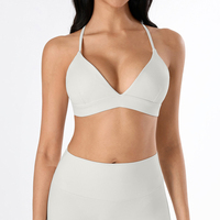 Soutien-gorge de sport rembourré à maintien élevé pour femme, avec bretelles réglables, dos croisé, idéal pour le yoga, l'entraînement et le fitness
