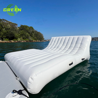 Matelas gonflable flottant vert d'eau de relaxation de PVC pour le rafting de lac et la piscine se prélasser la chaise longue confortable