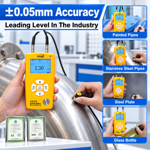 Linshang LS213 Ultrasonic Thickness Gauge for Metal Glass Ceramic and Plastic with 1000-9999 m/s Velocity Range - Product Image 5