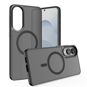 2025 mate negro TPU PC protección magnética funda para teléfono móvil para Samsung Galaxy S25 Edge - Product Image 1