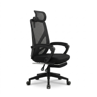 Chaise de bureau ergonomique avec support lombaire, design moderne, dossier en maille haute élasticité, hauteur réglable, pivotante et fixe