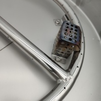 Brasero rond plat en acier inoxydable de 19 pouces avec système d'allumage électronique