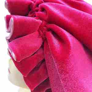Velvet Outsiders and <b>Silk</b> Lined Reversible Satin Bonnet Double Layer Night Sleep Cap Women Adjustable Elastic <b>Head</b> <b>Wrap</b> Turban - Product Image 2