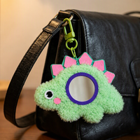 Kit de loisirs créatifs DIY sans colle pour animaux en peluche à enfiler avec miroir, jouet en polaire corail à enfiler pour enfants, breloque de sac faite à la main, pendentif, jouet éducatif