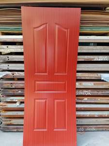 Peau de porte intérieure en panneau de fibres de bois moulé <span class=keywords><strong>6</strong></span> panneaux HDF uni avec design moderne - Product Image 2