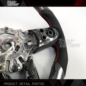 <span class=keywords><strong>Volant</strong></span> personnalisé noir forgé en fibre de carbone brillante avec poignée en daim pour <span class=keywords><strong>Mini</strong></span> Cooper Countryman Clubman S SE <span class=keywords><strong>JCW</strong></span> 2016-2023 - Product Image 4