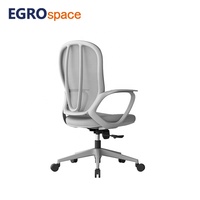 Chaise de bureau pivotante ergonomique EGROspace Executive à dossier mi-haut, réglable, inclinable, en maille, pour visiteurs et dirigeants