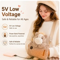 Chauffe-mains rechargeables, 5 niveaux de chaleur, chauffe-mains électrique avec sangle réglable pour femmes et enfants, OEM