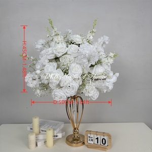 Boule de fleurs artificielles réalistes en soie, idéale pour les centres de table de mariage et les décorations de fête, vente chaude - Product Image 2