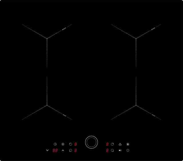 CE Certified Black Glass Built-in Induction Cooker Hob Ceramic Panel Electric Cooktop for Household and Hotel Use