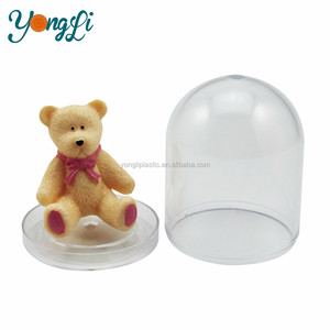 Bells plastic Transparent Mini cake holder wedding favor boxes with dome - Product Image 2