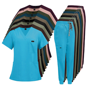 Conjuntos de <span class=keywords><strong>Uniformes</strong></span> <span class=keywords><strong>Quirúrgicos</strong></span> Unisex Más Vendidos, Logotipo Personalizado, Material Elástico de Spandex, <span class=keywords><strong>Uniformes</strong></span> de Enfermería <span class=keywords><strong>para</strong></span> Hospitales, Médicos y Uso Clínico - Product Image 2