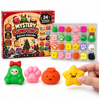 Promotion Black Friday : Calendrier de l'Avent de Noël Thème Dumpling Squishy – Boîte Mystère 24 Jours – Jouet Anti-stress à Presser – Offre Spéciale Fêtes