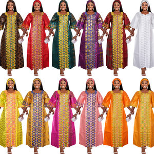 H & D BS015 personnalisé mode africaine dernière conception <span class=keywords><strong>Bazin</strong></span> tissu <span class=keywords><strong>brodé</strong></span> longue filles <span class=keywords><strong>jupe</strong></span> femmes robe - Product Image 3