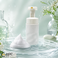 Botol Pompa Busa Gelombang Air PET Isi Ulang, Dispenser Mousse untuk Pembersih Wajah dan Sabun Cuci Tangan