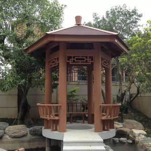 Kit pavillon modulaire en bois WPC, structure extensible pour salon extérieur et barbecue - Product Image 4