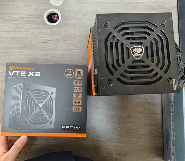Cougar VTE X2 850W PSU 80Plus Bronze 20+4Pin Non-Module Power Supply Supports Full Range CPU Desktop in Stock 3-Year Warranty