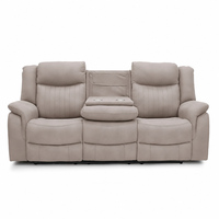 Canapé inclinable électrique moderne en tissu microfibre Geeksofa, ensemble 3+2+1 avec table rabattable pour salon