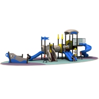 Toboggan en acier pour enfants et tout-petits, équipement de terrain de jeu extérieur pour parcs d'aventure et centres commerciaux