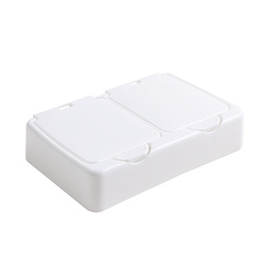 Mini Desktop Organizer With Lid Pop-Up Window Cotton Swabs <b>Plastic</b> Dustproof Student Friendly Instagram Worthy Miscellaneous - Product Image 3
