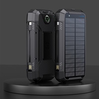 Banco de Energía Solar Portátil a Prueba de Agua de 30000mAh, Li-Polímero de Alta Capacidad, Carga Rápida de 15W, Uso en Exteriores, Doble USB Tipo-C, Venta al Por Mayor