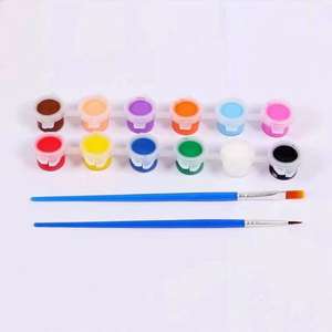 Pintura acrílica ecológica para niños, juego de pintura acrílica de 3ml, <span class=keywords><strong>12</strong></span> colores, venta al por mayor - Product Image 1