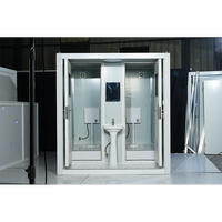 Toilettes et Douche Portables de Luxe Modernes à Panneaux Sandwich, Multifonctionnelles, Taille et Couleur Personnalisables, Installation Rapide, Garantie 3 Ans