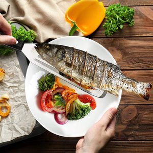 Ustensiles de cuisine <span class=keywords><strong>Spatule</strong></span> à poisson en acier inoxydable <span class=keywords><strong>Spatule</strong></span> en métal <span class=keywords><strong>Spatule</strong></span> de barbecue pour la cuisson de la viande et des œufs - Product Image 3