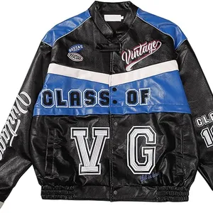 Écussons en chenille brodés sur mesure OEM Veste softshell d'extérieur légère à manches longues Letterman Bomber Varsity Jacket pour le printemps - Product Image 1