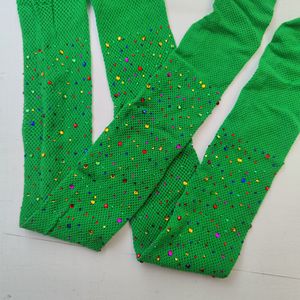 <strong>Girls</strong> Bling Multicolor Rhinestone Pantyhose <strong>Tights</strong> Fishnet Glitter Stocking Skinny Net Pattern Pantyhose <strong>Tights</strong> for Children - Product Image 5