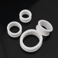 Bouchon d'oreille Flexible en silicone blanc, bon marché, 4 — 36mm