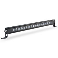 Barre lumineuse LED ultra-lumineuse à une seule rangée de 20 pouces, mini-lumières ambrées pour voiture 4x4, aluminium CNC, certifiées CE/FCC