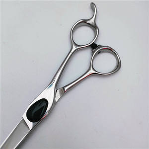 Ciseaux à cheveux professionnels en acier inoxydable 440C, lame droite, pointe acérée, manche long, pour usage en salon de beauté - Product Image 3