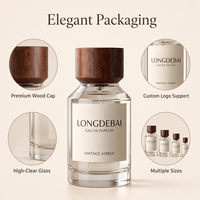 Botella de Perfume de Vidrio Ecológica Profesional de Nicho, 30ml 50ml 100ml, con Base Pesada y Tapa de Madera