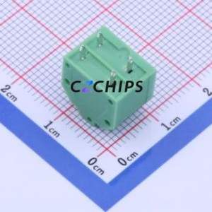 KF250NH-3.81-2P Spring Terminal Block Through hole Component (THT),P=3.81mm Connector 1x2P 3.81mm Green 2P - Product Image 2