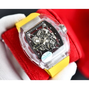 Nuevo Reloj Mecánico para Hombre con Correa de Goma y Cristal de Zafiro, Estilo Popular, Reserva de Energía, 24 mm, Alta Gama, para Uso Casual - Product Image 1