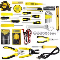 Ensemble d'outils d'électricien professionnel de 53 pièces avec multimètre et fer à souder pour la réparation à domicile et le bricolage