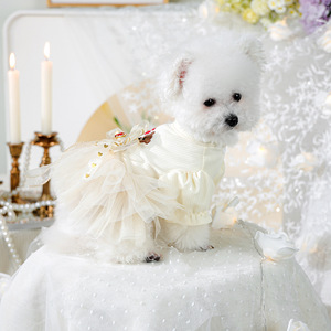 PETCIRCLE Pet Circle Spring and Autumn Pet Clothing Small Dog Puppy <b>Cat</b> <b>Clothes</b> Wedding Bear Dress - Product Image 3
