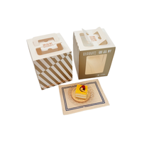 Boîte cadeau de luxe pour gâteaux avec fenêtre, boîte en papier de qualité alimentaire avec logo personnalisé en relief, emballage de boulangerie pour gâteaux, pâtisseries, biscuits, cadeaux de fêtes