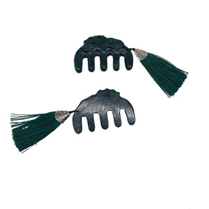 Jade tibétain naturel médecine roi pierre de <span class=keywords><strong>massage</strong></span> avec peigne magnétique - Product Image 3