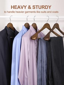 Appendiabiti in <span class=keywords><strong>Legno</strong></span> di Alta Qualità con Logo Personalizzato <span class=keywords><strong>per</strong></span> <span class=keywords><strong>Abiti</strong></span> e Vestiti - Product Image 4