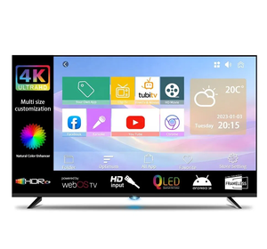 ทีวี QLED 4K HDR สมาร์ททีวีระดับพรีเมียม ขนาด 65 นิ้ว สำหรับโฮมเธียเตอร์ในบ้านพักตากอากาศ จอแสดงผลขนาดใหญ่แบบไร้ขอบ ความละเอียดระดับ Ultra HD - Product Image 1