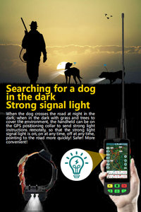 Rastreador de Cães Eseek GPS+GLONASS 15km Android 13 Mapas Offline Treinamento Remoto Coleira IP67 Conjunto Portátil - Product Image 2