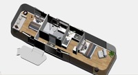 Conteneur étanche de 40 pieds Maison Structure en acier Cabine meublée Maison Villa avec capsule Bureau Pod