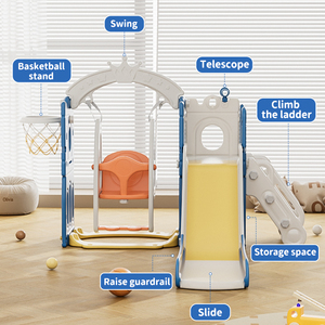 Trẻ Em Trong Nhà Sân Chơi Trẻ Em Slide Bé Nhà Nhà Playhouse Phòng Chơi Đồ Chơi Nhựa Slide Trẻ Em Đu Và Trượt - Product Image 2