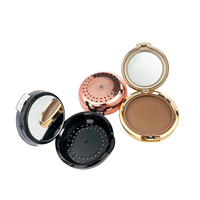Boîtier vide pour fond de teint Air Cushion en plastique PVA recyclable noir et or transparent 15g, forme unique, avec miroir, pour emballage cosmétique
