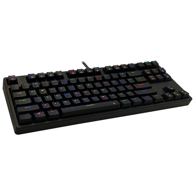 OEM ODM Compact Design Full RGB Backlit 87 Keys Wired Wireless TKL Size Full RGB Mechanical Keyboard for Computer